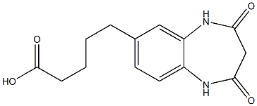 5-(2,4-dioxo-2,3,4,5-tetrahydro-1H-1,5-benzodiazepin-7-yl)pentanoic acid 结构式