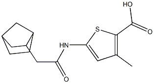 5-(2-{bicyclo[2.2.1]heptan-2-yl}acetamido)-3-methylthiophene-2-carboxylic acid 结构式