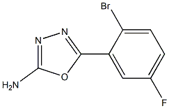 5-(2-bromo-5-fluorophenyl)-1,3,4-oxadiazol-2-amine 结构式
