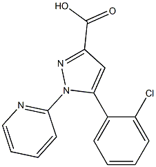 5-(2-chlorophenyl)-1-(pyridin-2-yl)-1H-pyrazole-3-carboxylic acid 结构式
