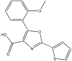 5-(2-methoxyphenyl)-2-(thiophen-2-yl)-1,3-oxazole-4-carboxylic acid 结构式