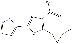 5-(2-methylcyclopropyl)-2-(thiophen-2-yl)-1,3-oxazole-4-carboxylic acid 结构式