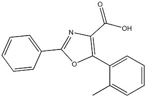5-(2-methylphenyl)-2-phenyl-1,3-oxazole-4-carboxylic acid 结构式