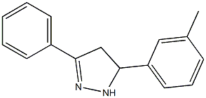 5-(3-methylphenyl)-3-phenyl-4,5-dihydro-1H-pyrazole 结构式