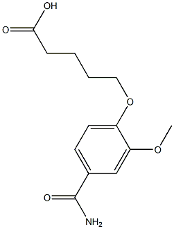 5-(4-carbamoyl-2-methoxyphenoxy)pentanoic acid 结构式