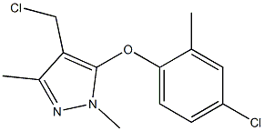 5-(4-chloro-2-methylphenoxy)-4-(chloromethyl)-1,3-dimethyl-1H-pyrazole 结构式