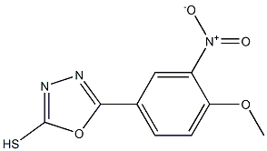 5-(4-methoxy-3-nitrophenyl)-1,3,4-oxadiazole-2-thiol 结构式