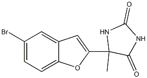 5-(5-bromo-1-benzofuran-2-yl)-5-methylimidazolidine-2,4-dione 结构式
