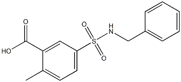 5-(benzylsulfamoyl)-2-methylbenzoic acid 结构式