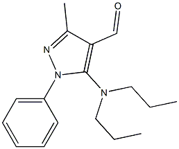 5-(dipropylamino)-3-methyl-1-phenyl-1H-pyrazole-4-carbaldehyde 结构式