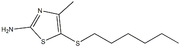 5-(hexylsulfanyl)-4-methyl-1,3-thiazol-2-amine 结构式