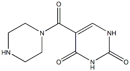 5-(piperazin-1-ylcarbonyl)-1,2,3,4-tetrahydropyrimidine-2,4-dione 结构式