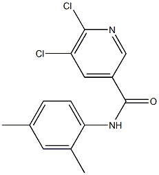 5,6-dichloro-N-(2,4-dimethylphenyl)pyridine-3-carboxamide 结构式