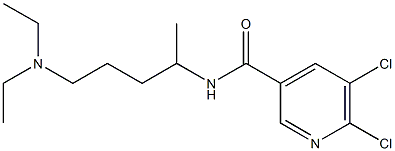 5,6-dichloro-N-[5-(diethylamino)pentan-2-yl]pyridine-3-carboxamide 结构式