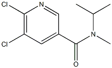 5,6-dichloro-N-methyl-N-(propan-2-yl)pyridine-3-carboxamide 结构式