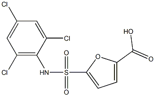 5-[(2,4,6-trichlorophenyl)sulfamoyl]furan-2-carboxylic acid 结构式