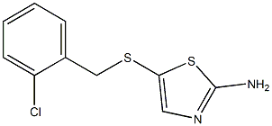 5-[(2-chlorobenzyl)thio]-1,3-thiazol-2-amine 结构式