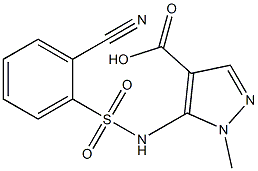 5-[(2-cyanobenzene)sulfonamido]-1-methyl-1H-pyrazole-4-carboxylic acid 结构式