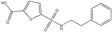 5-[(2-phenylethyl)sulfamoyl]furan-2-carboxylic acid 结构式