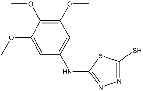 5-[(3,4,5-trimethoxyphenyl)amino]-1,3,4-thiadiazole-2-thiol 结构式