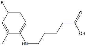 5-[(4-fluoro-2-methylphenyl)amino]pentanoic acid 结构式