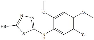 5-[(5-chloro-2,4-dimethoxyphenyl)amino]-1,3,4-thiadiazole-2-thiol 结构式