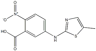 5-[(5-methyl-1,3-thiazol-2-yl)amino]-2-nitrobenzoic acid 结构式