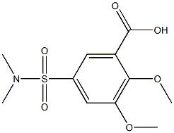 5-[(dimethylamino)sulfonyl]-2,3-dimethoxybenzoic acid 结构式