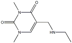 5-[(ethylamino)methyl]-1,3-dimethyl-1,2,3,4-tetrahydropyrimidine-2,4-dione 结构式