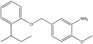 5-[2-(butan-2-yl)phenoxymethyl]-2-methoxyaniline 结构式