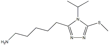 5-[4-isopropyl-5-(methylthio)-4H-1,2,4-triazol-3-yl]pentan-1-amine 结构式