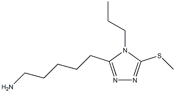 5-[5-(methylthio)-4-propyl-4H-1,2,4-triazol-3-yl]pentan-1-amine 结构式