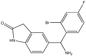 5-[amino(2-bromo-4-fluorophenyl)methyl]-2,3-dihydro-1H-indol-2-one 结构式