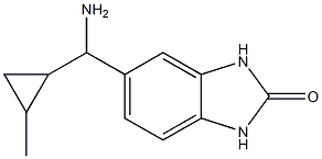5-[amino(2-methylcyclopropyl)methyl]-2,3-dihydro-1H-1,3-benzodiazol-2-one 结构式