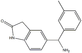 5-[amino(3-methylphenyl)methyl]-2,3-dihydro-1H-indol-2-one 结构式