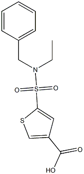 5-[benzyl(ethyl)sulfamoyl]thiophene-3-carboxylic acid 结构式