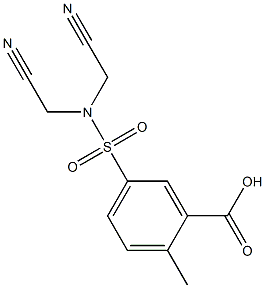 5-[bis(cyanomethyl)sulfamoyl]-2-methylbenzoic acid 结构式