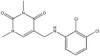 5-{[(2,3-dichlorophenyl)amino]methyl}-1,3-dimethyl-1,2,3,4-tetrahydropyrimidine-2,4-dione 结构式