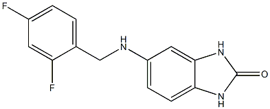 5-{[(2,4-difluorophenyl)methyl]amino}-2,3-dihydro-1H-1,3-benzodiazol-2-one 结构式