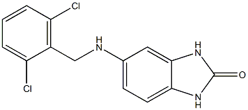 5-{[(2,6-dichlorophenyl)methyl]amino}-2,3-dihydro-1H-1,3-benzodiazol-2-one 结构式