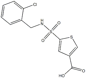 5-{[(2-chlorophenyl)methyl]sulfamoyl}thiophene-3-carboxylic acid 结构式