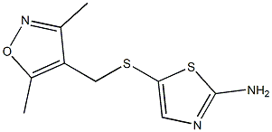 5-{[(3,5-dimethyl-1,2-oxazol-4-yl)methyl]sulfanyl}-1,3-thiazol-2-amine 结构式