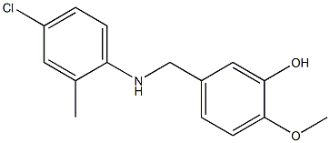 5-{[(4-chloro-2-methylphenyl)amino]methyl}-2-methoxyphenol 结构式