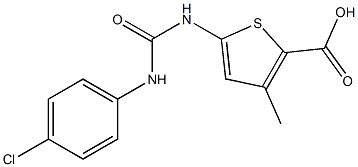 5-{[(4-chlorophenyl)carbamoyl]amino}-3-methylthiophene-2-carboxylic acid 结构式