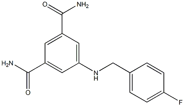 5-{[(4-fluorophenyl)methyl]amino}benzene-1,3-dicarboxamide 结构式