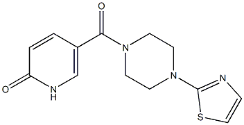 5-{[4-(1,3-thiazol-2-yl)piperazin-1-yl]carbonyl}-1,2-dihydropyridin-2-one 结构式