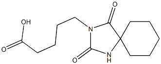 5-{2,4-dioxo-1,3-diazaspiro[4.5]decan-3-yl}pentanoic acid 结构式
