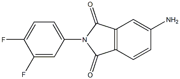 5-amino-2-(3,4-difluorophenyl)-2,3-dihydro-1H-isoindole-1,3-dione 结构式