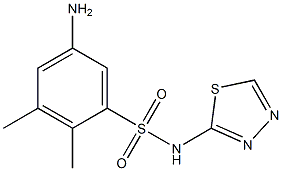 5-amino-2,3-dimethyl-N-(1,3,4-thiadiazol-2-yl)benzene-1-sulfonamide 结构式