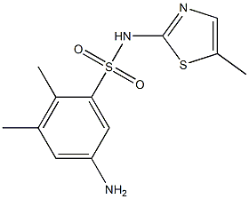 5-amino-2,3-dimethyl-N-(5-methyl-1,3-thiazol-2-yl)benzene-1-sulfonamide 结构式